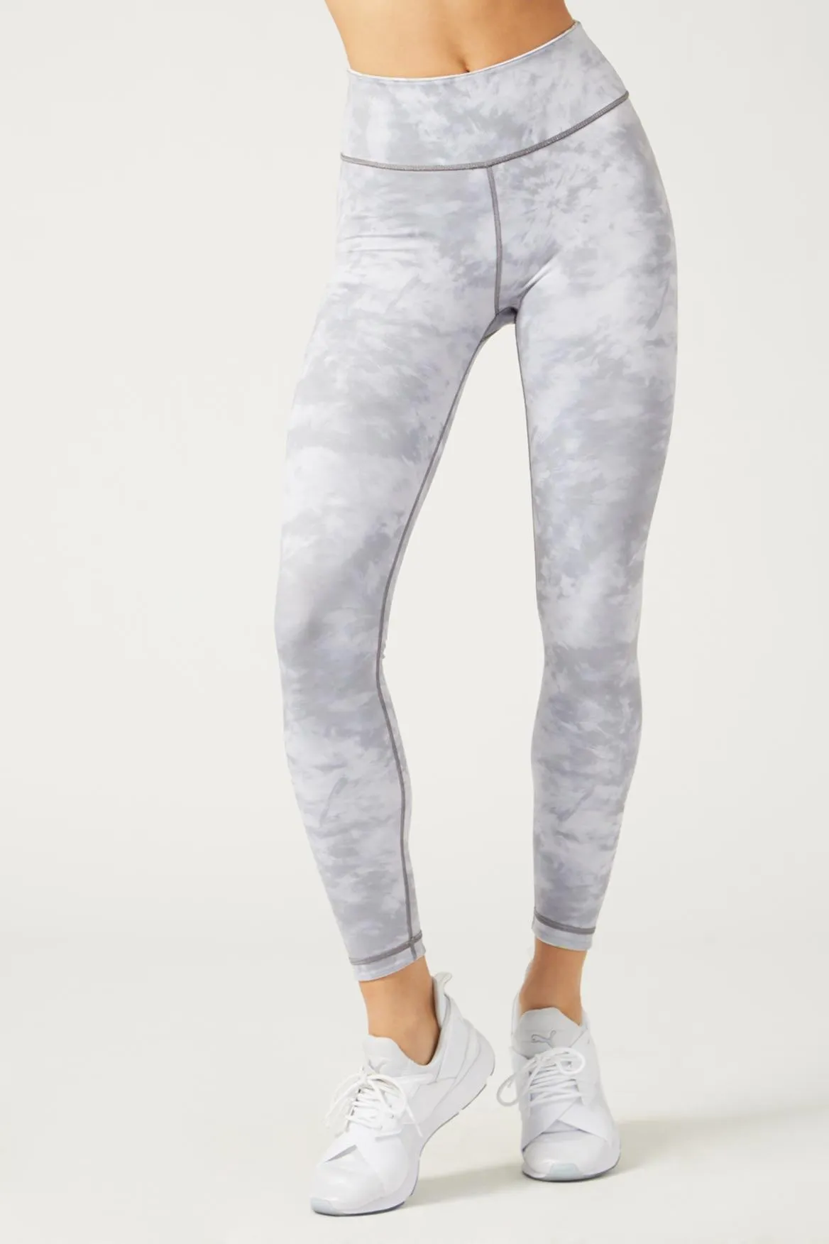 High Waist Reversible Legging Downtown Zebra White