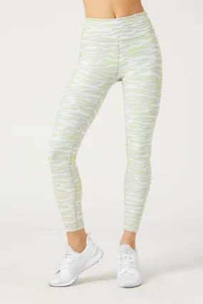 High Waist Reversible Legging Downtown Zebra White