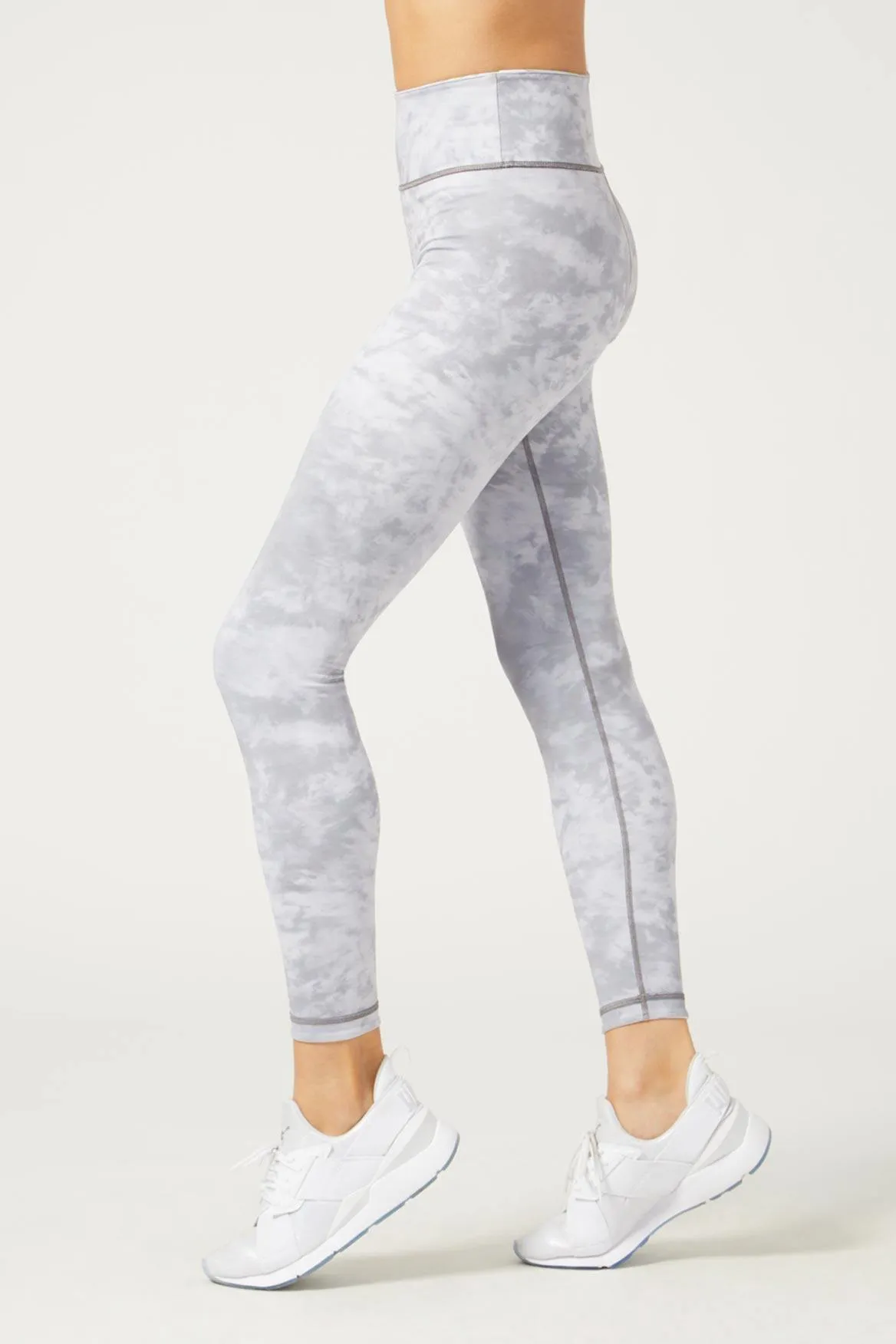 High Waist Reversible Legging Downtown Zebra White