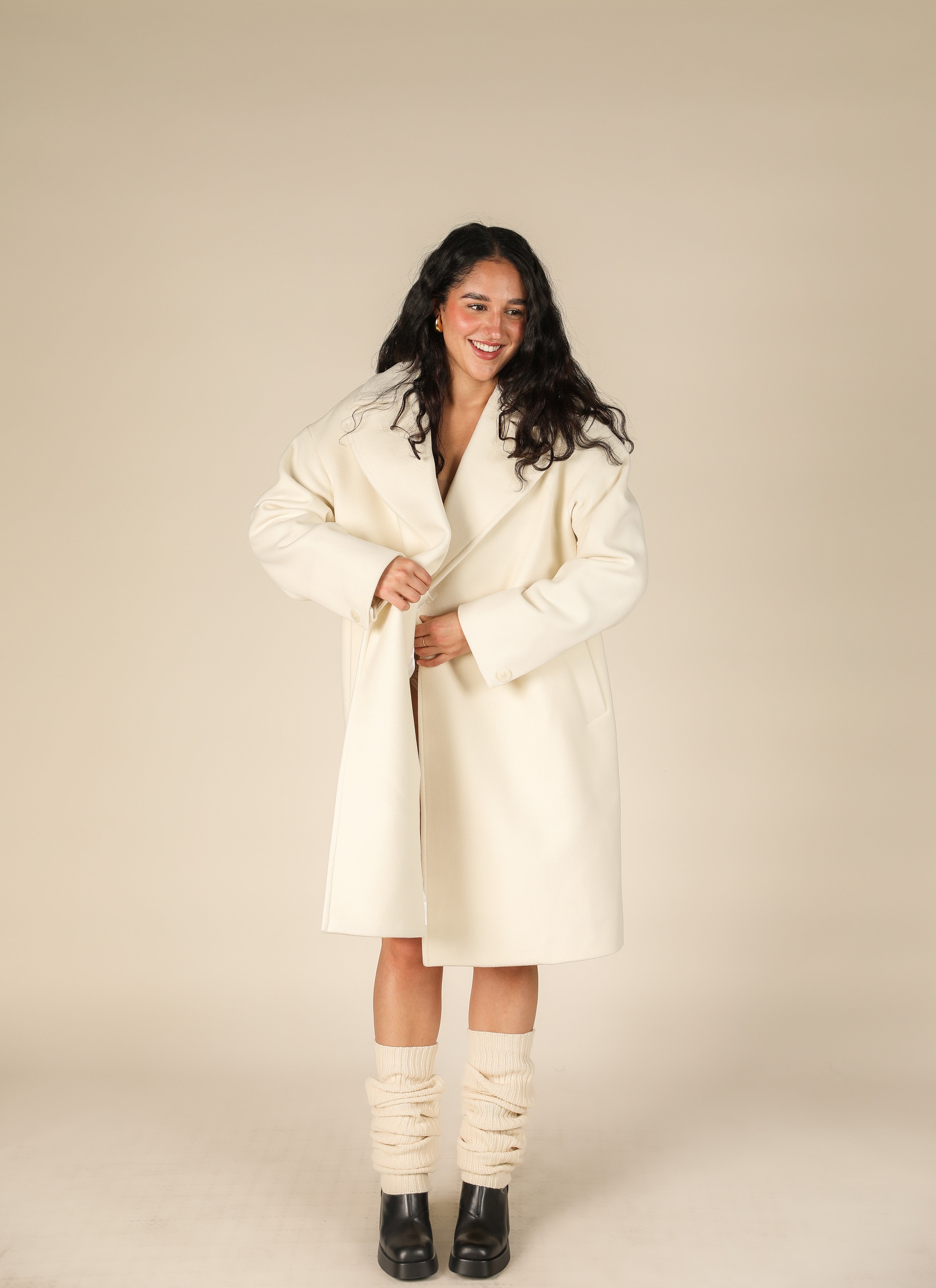 HiSO Italian Wool Jacket in Ivory