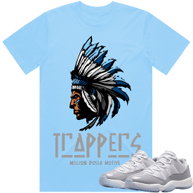 Jordan Retro 11 Low Cement Carolina Shirt to Match : Cement Low 11s Sneaker Tees : TRAPPERS