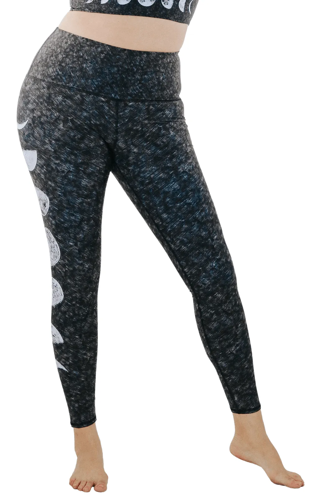 Just a Dark Moon Phase Printed Yoga Legging