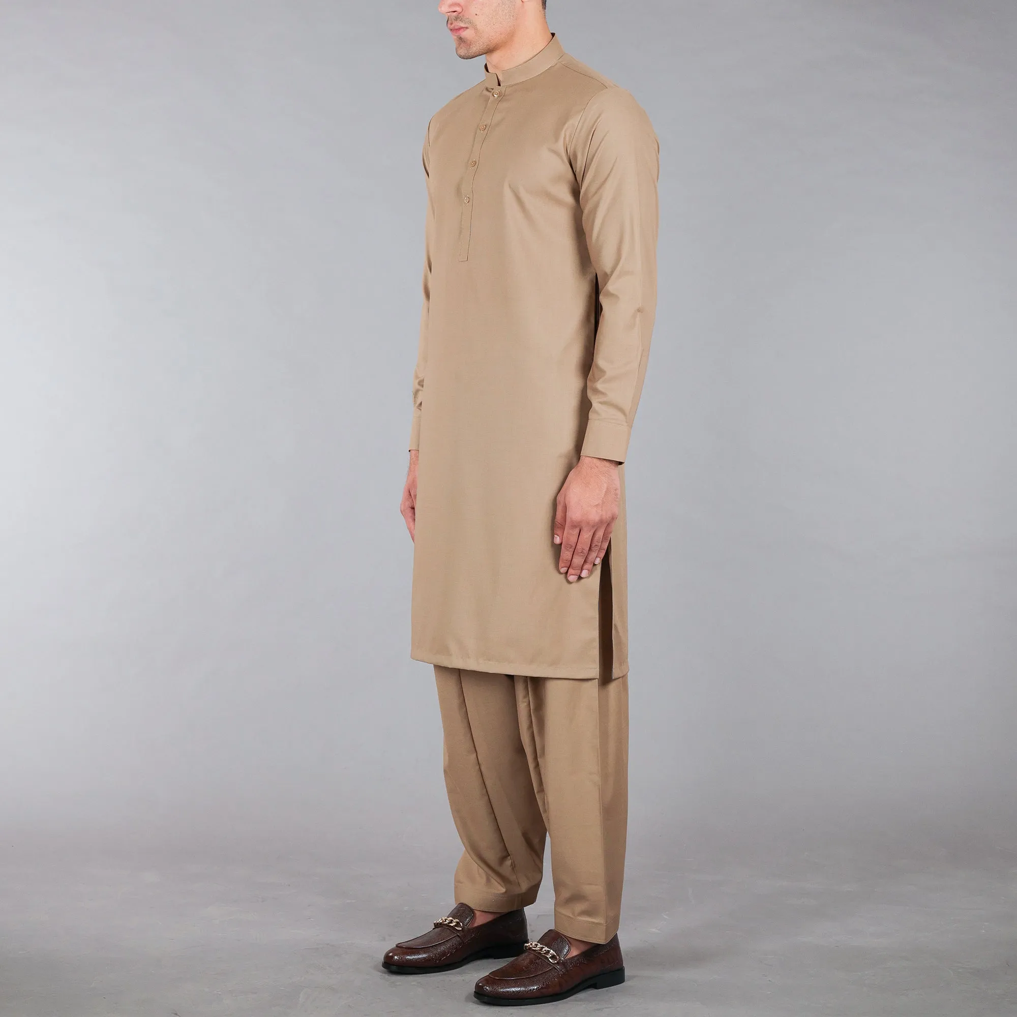 Khaki Shalwar Qameez