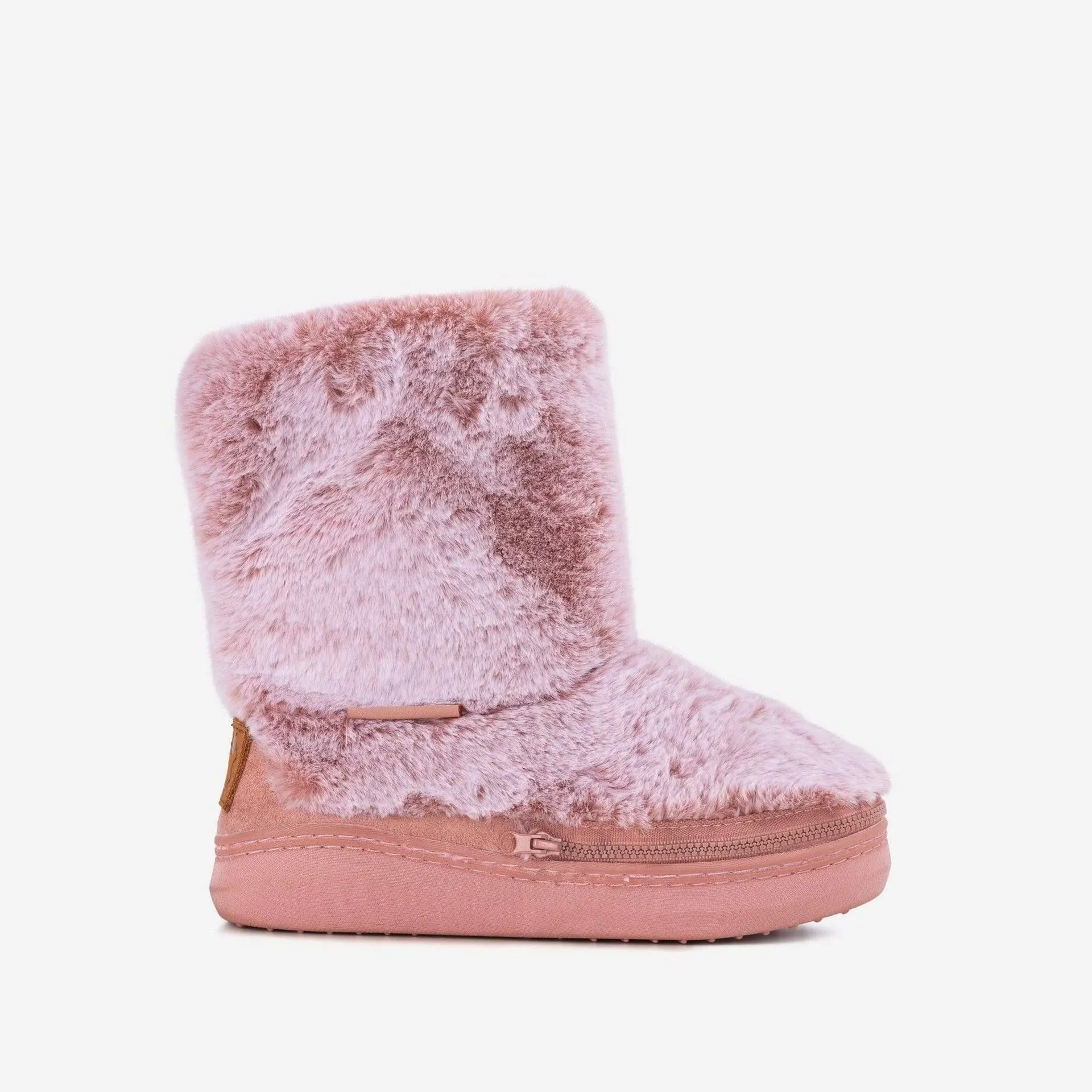 LADIES COSYHEATS PINK TIP DYE FUR SLIPPER BOOT (MICROWAVEABLE)