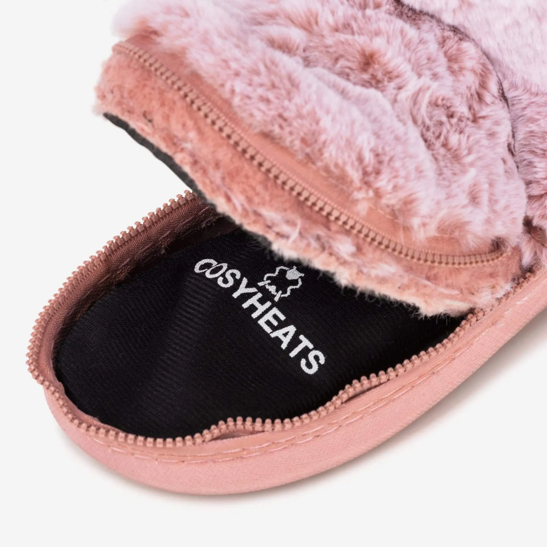 LADIES COSYHEATS PINK TIP DYE FUR SLIPPER BOOT (MICROWAVEABLE)