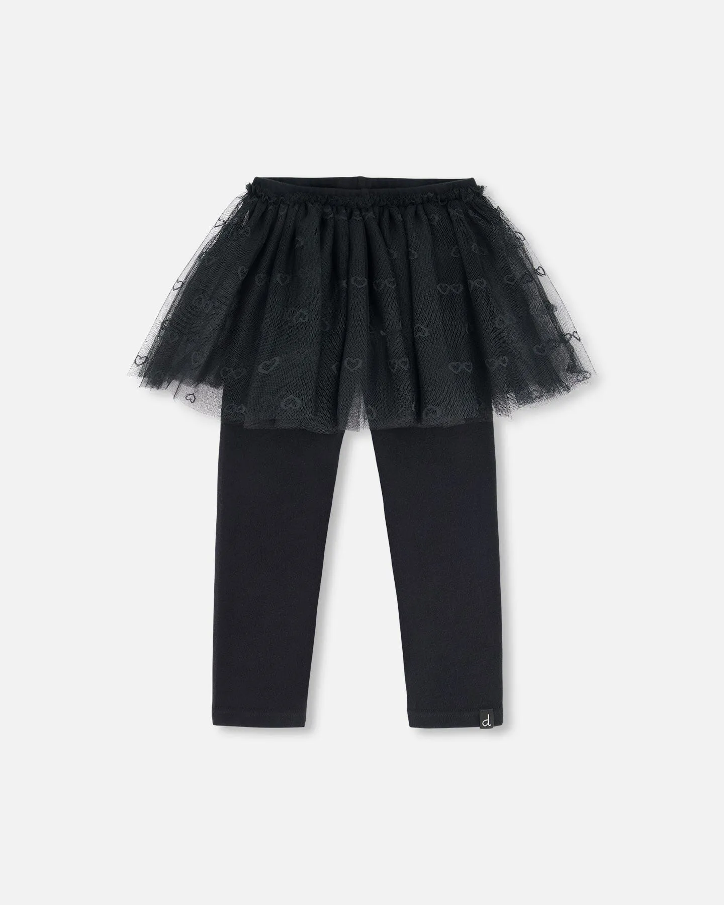 Leggings With Tulle Skirt Black