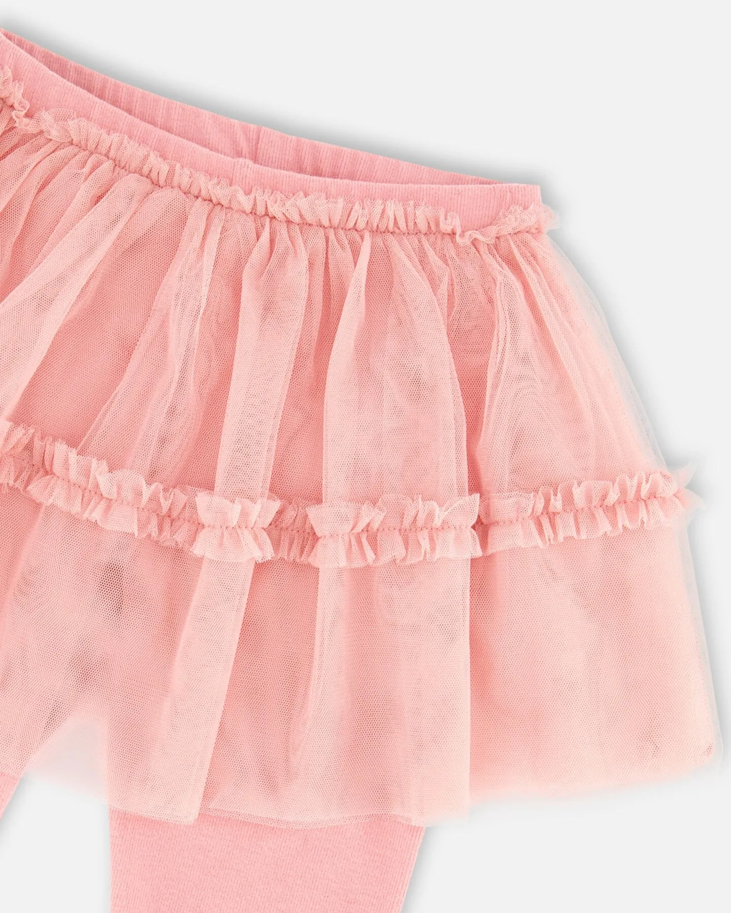 Leggings With Tulle Skirt Pink