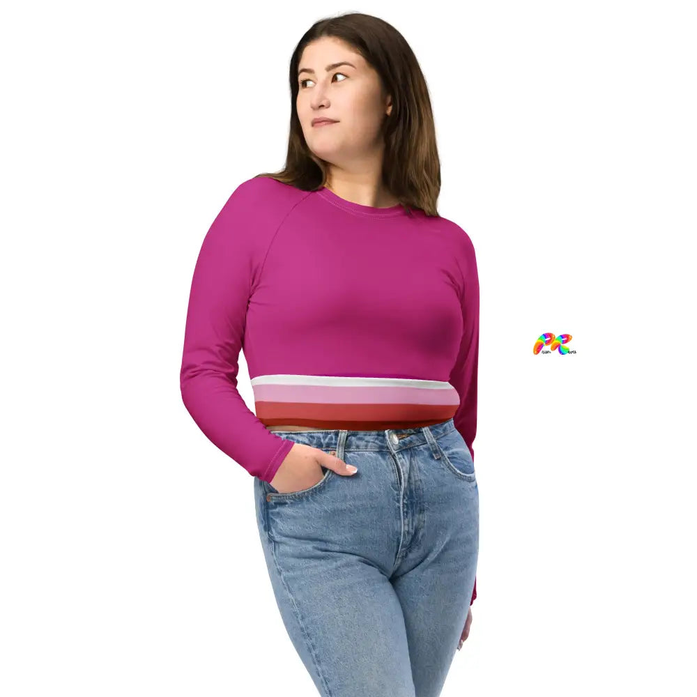 Lesbian Long Sleeve Crop Top