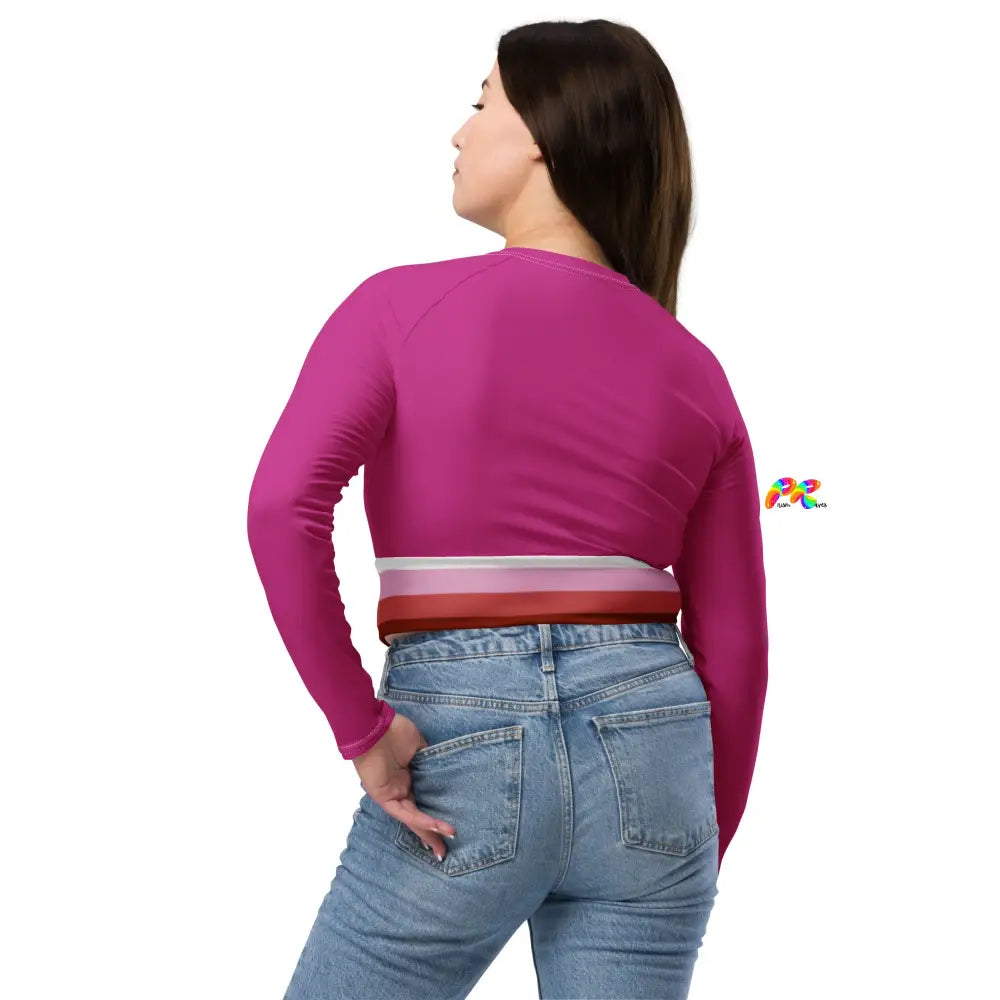 Lesbian Long Sleeve Crop Top