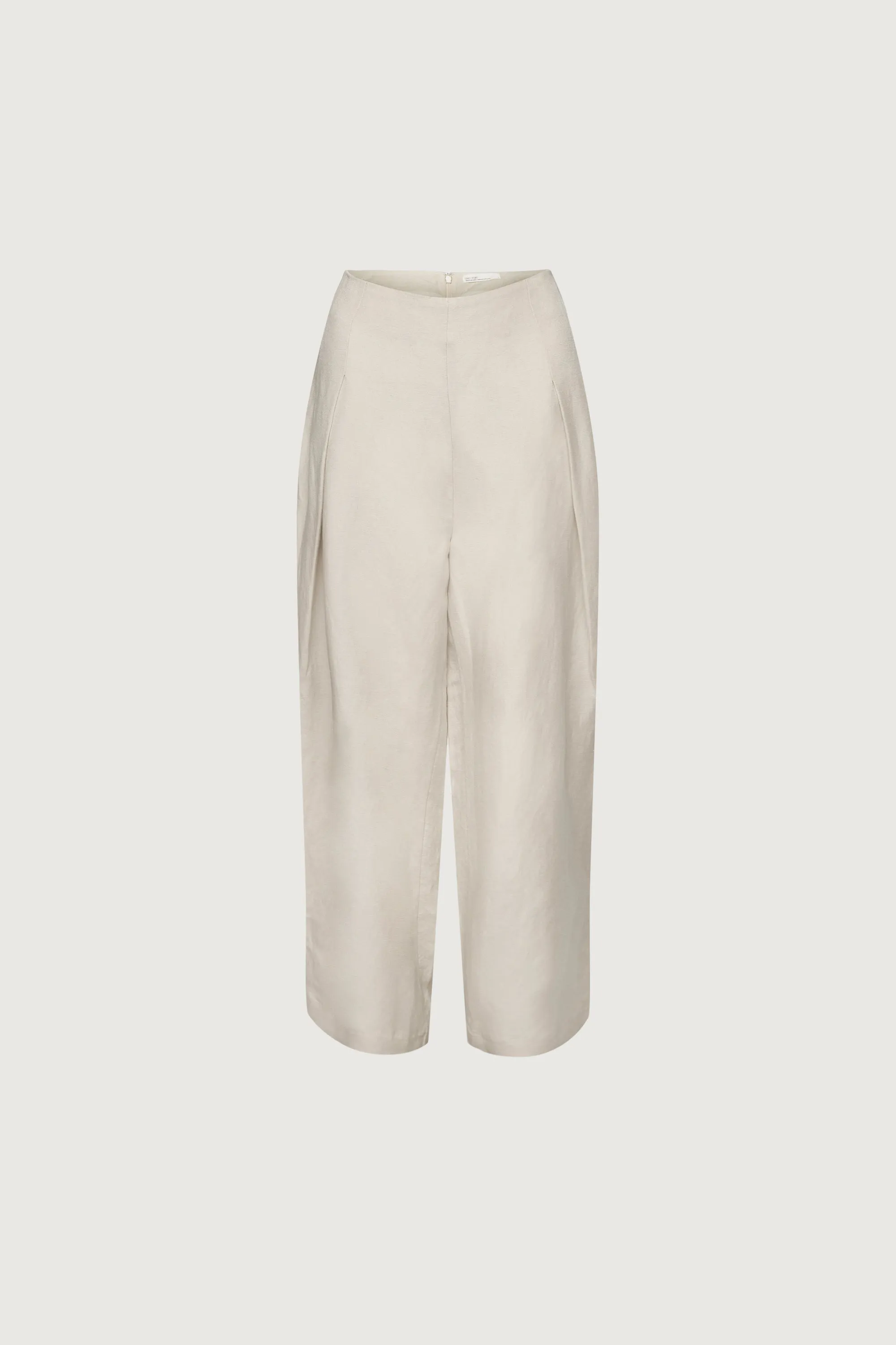 LINEN BLEND WIDE LEG DRESS PANT