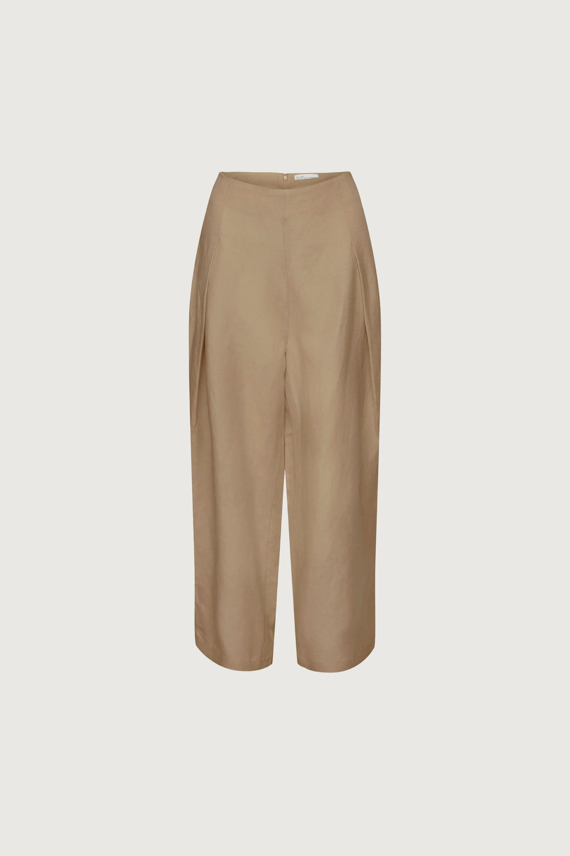 LINEN BLEND WIDE LEG DRESS PANT