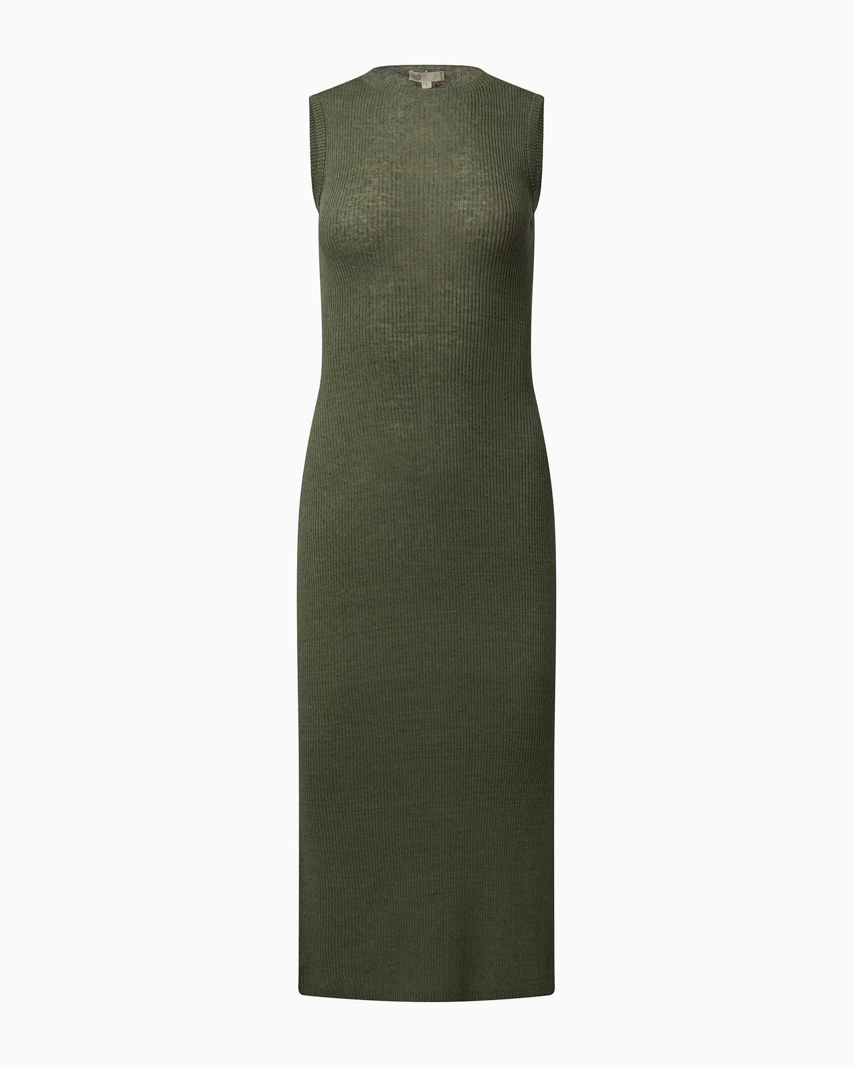 Linen Rib Tank Midi Dress | Sea Spray