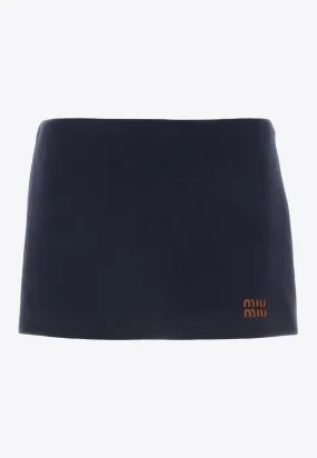 Logo-Embroidered Padded Mini Skirt