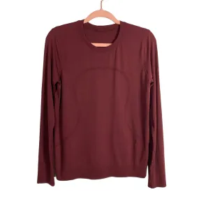 Lululemon Maroon Long Sleeve Tee- Size ~6 (see notes)