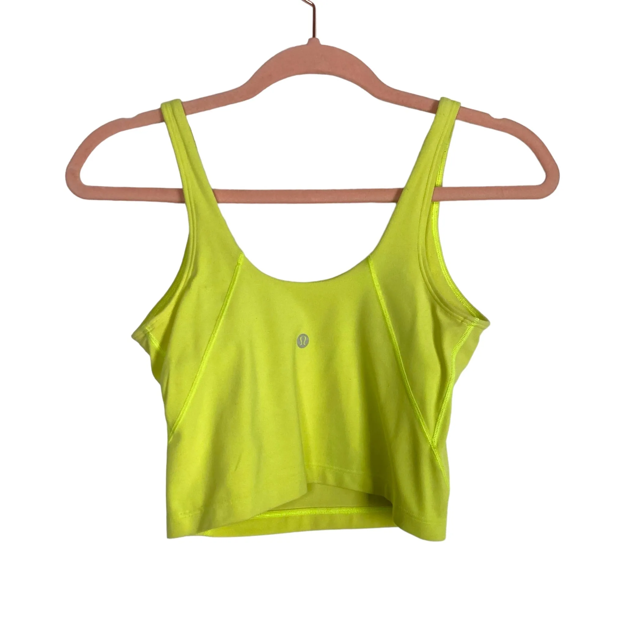 Lululemon Neon Built in Bra Cropped Tank- Size 4 (see notes)