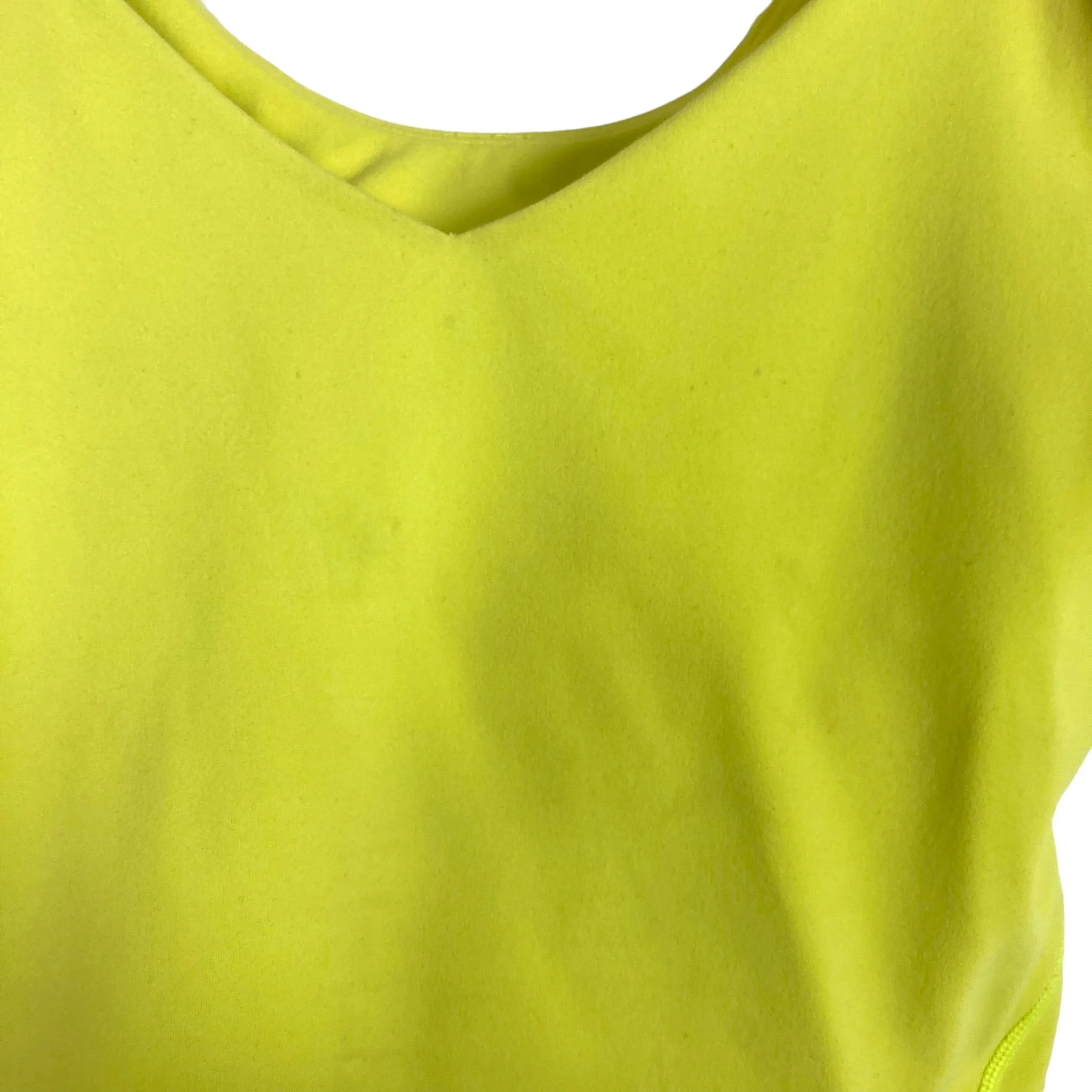 Lululemon Neon Built in Bra Cropped Tank- Size 4 (see notes)