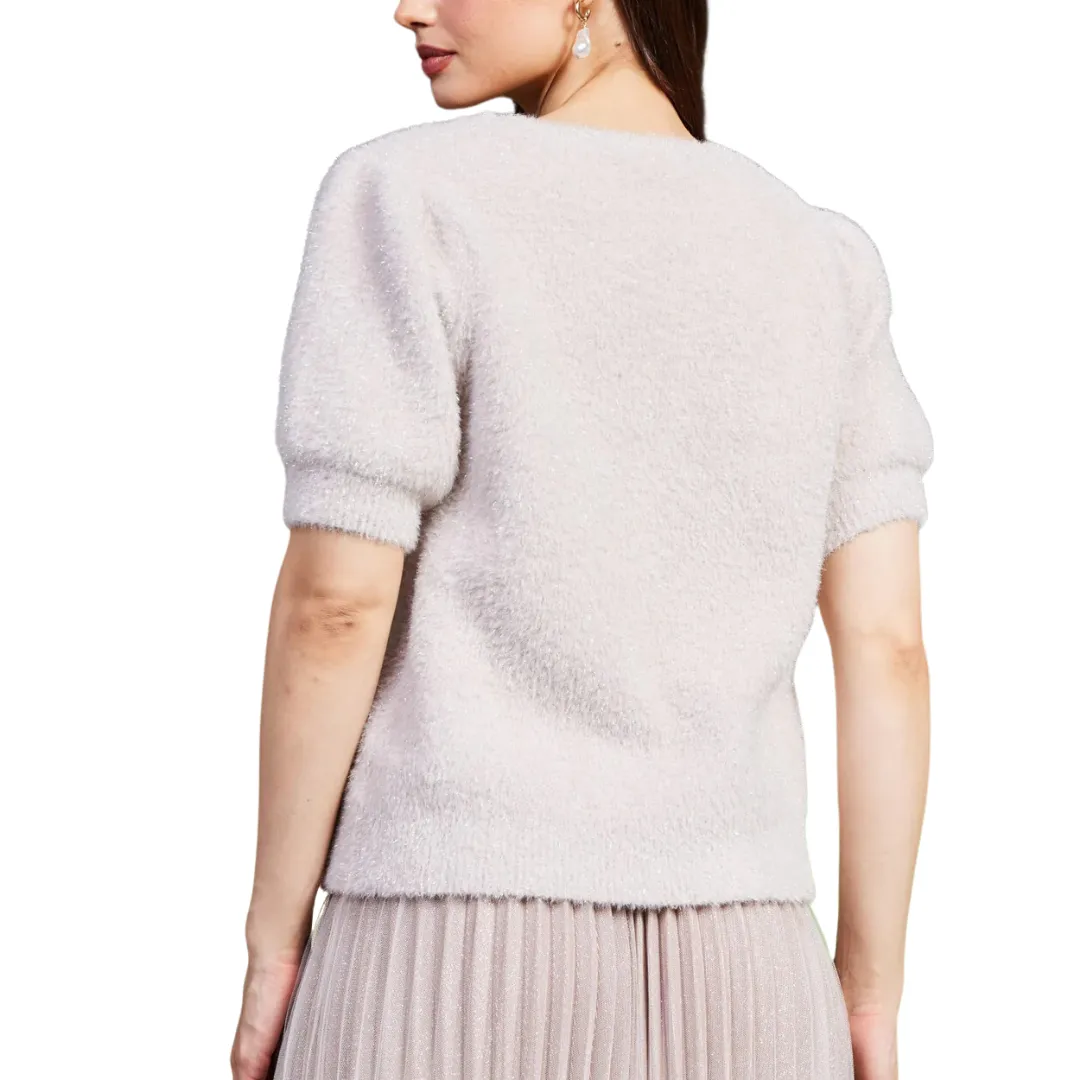 LUREX NECK SWEATER BLUSH