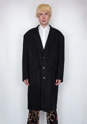 LU'U DAN MC002_FT 90'S  FLUID TAILORING GANGSTER COAT BLACK