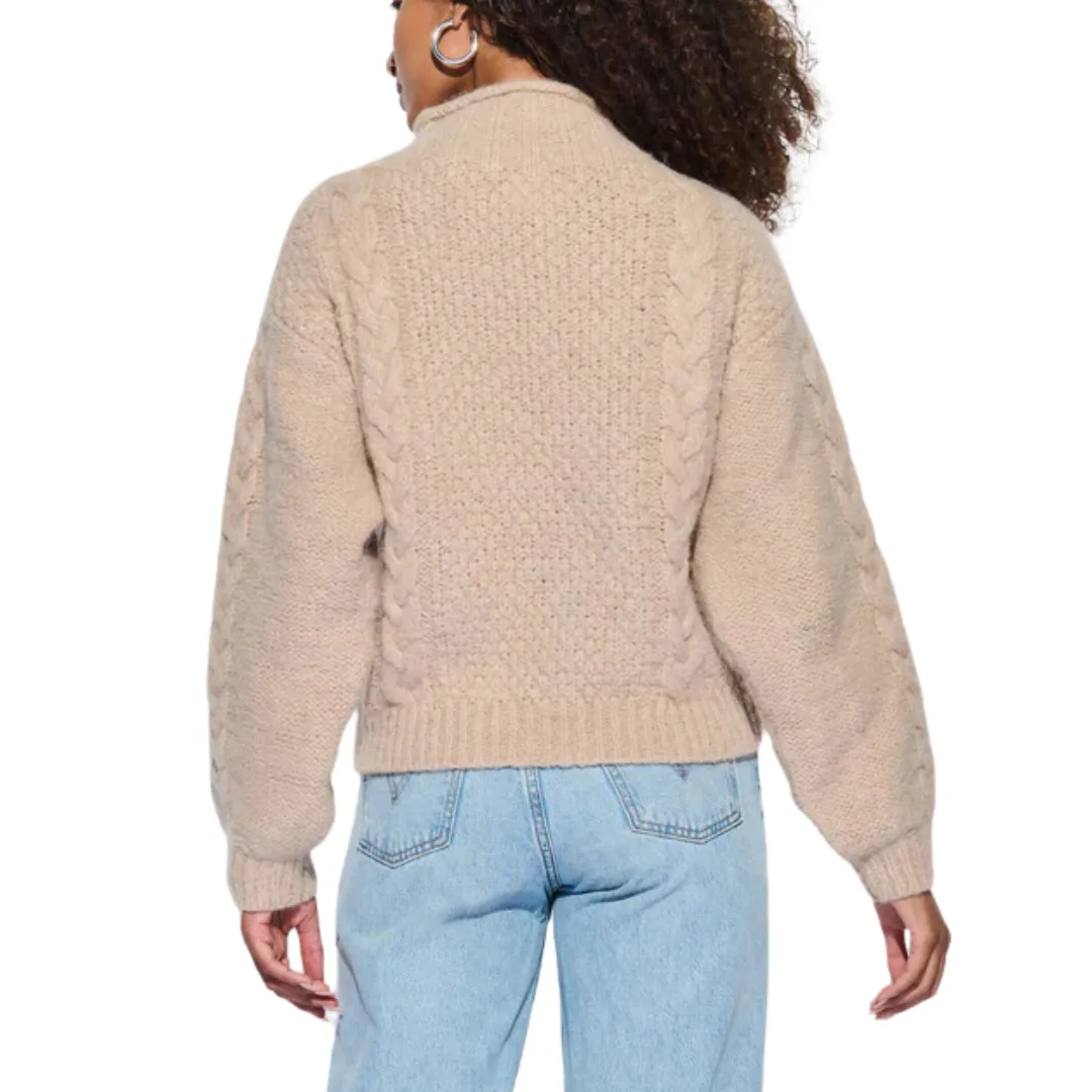 LYDIA CABLE KNIT SWEATER OATMEAL