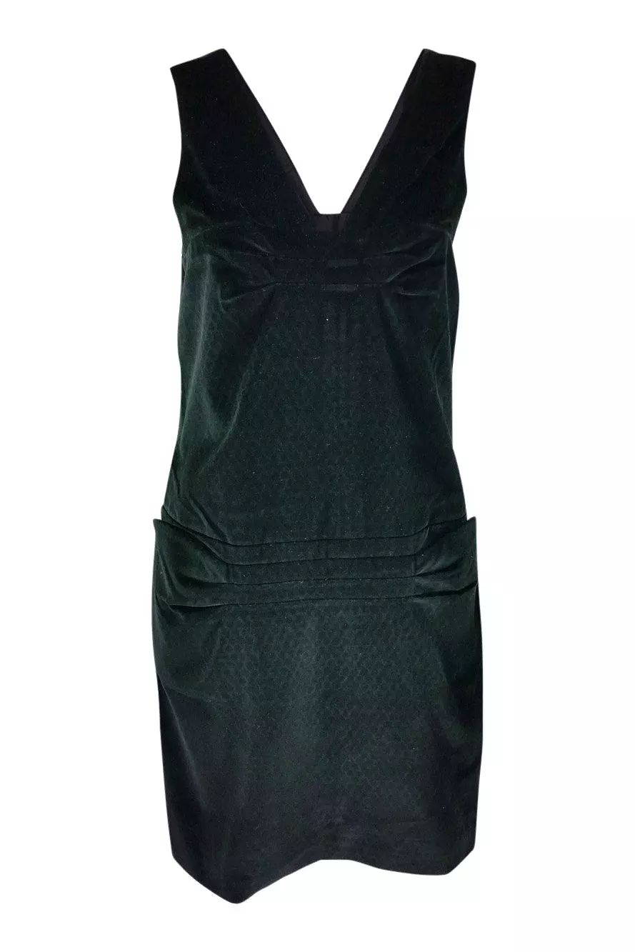 MARC JACOBS Marc Classic Black Velvet Sleeveless Shift Dress (UK 10/ US 6)