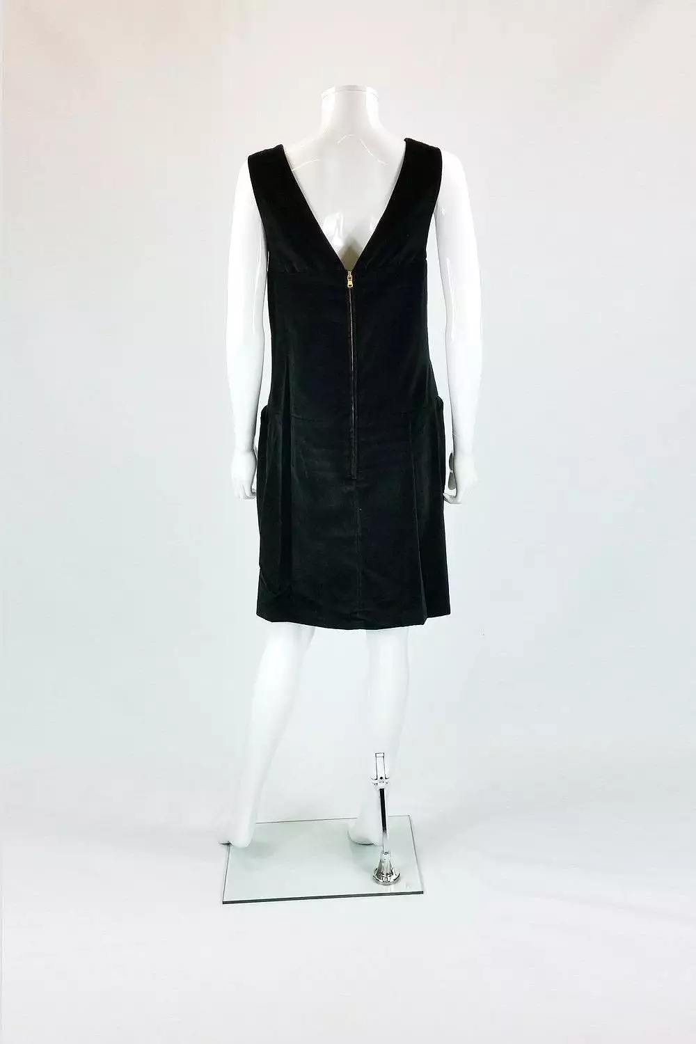 MARC JACOBS Marc Classic Black Velvet Sleeveless Shift Dress (UK 10/ US 6)