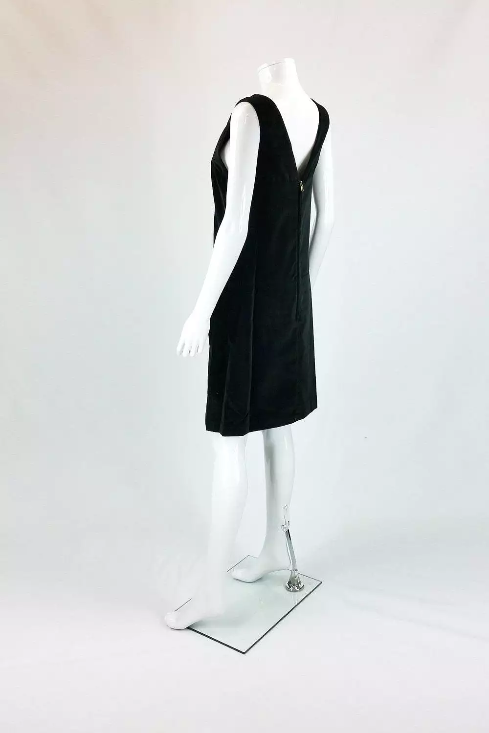 MARC JACOBS Marc Classic Black Velvet Sleeveless Shift Dress (UK 10/ US 6)