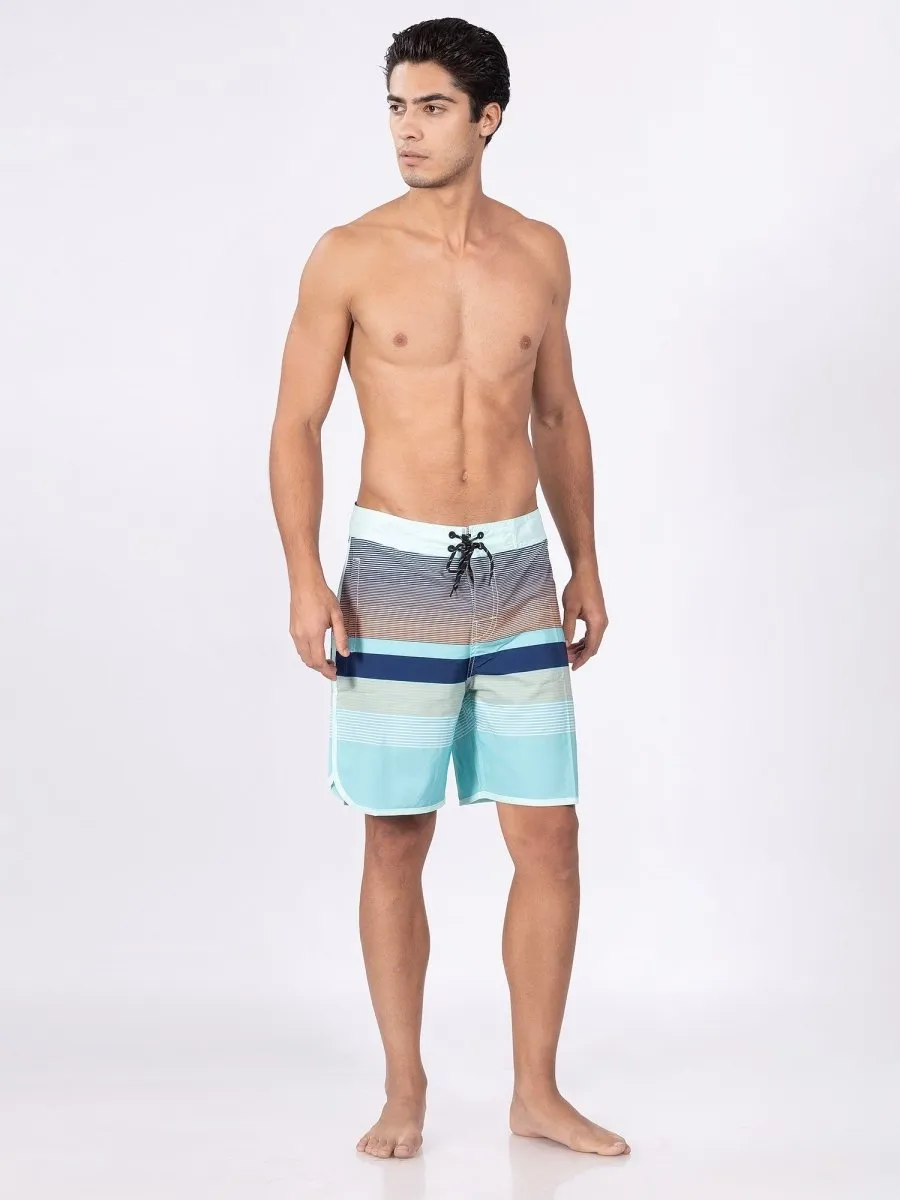 Mid-Rise Mint Quick Dry Swim Shorts Men