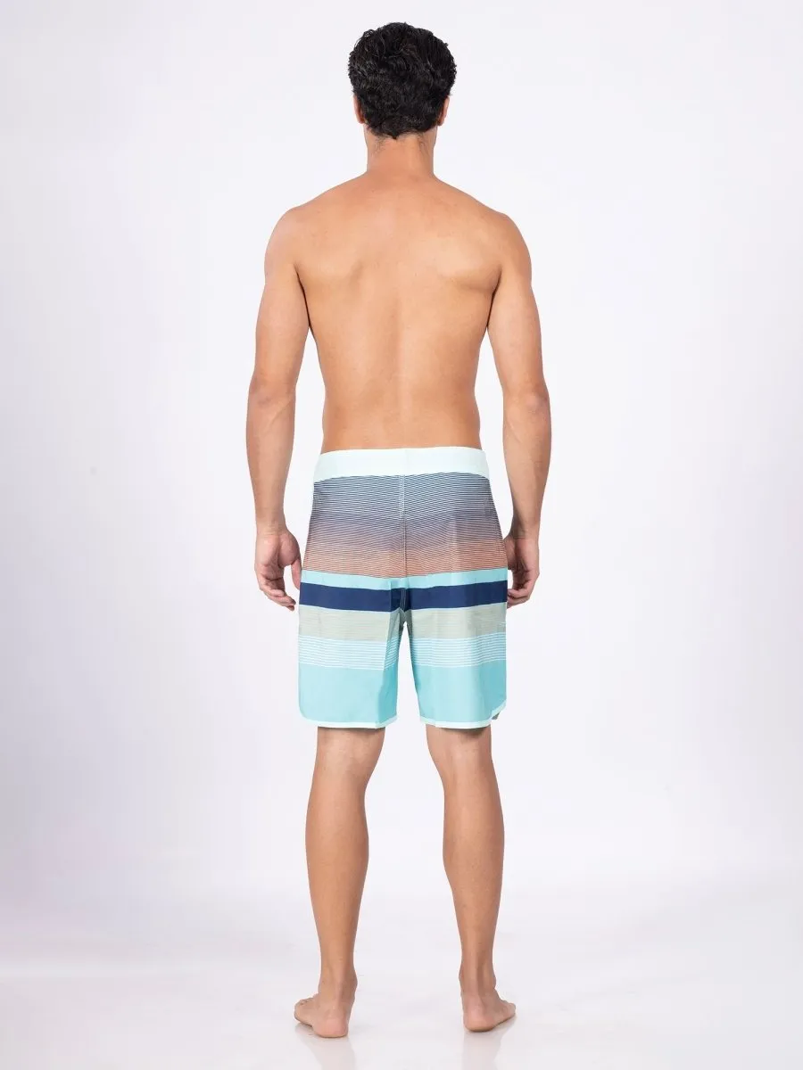 Mid-Rise Mint Quick Dry Swim Shorts Men