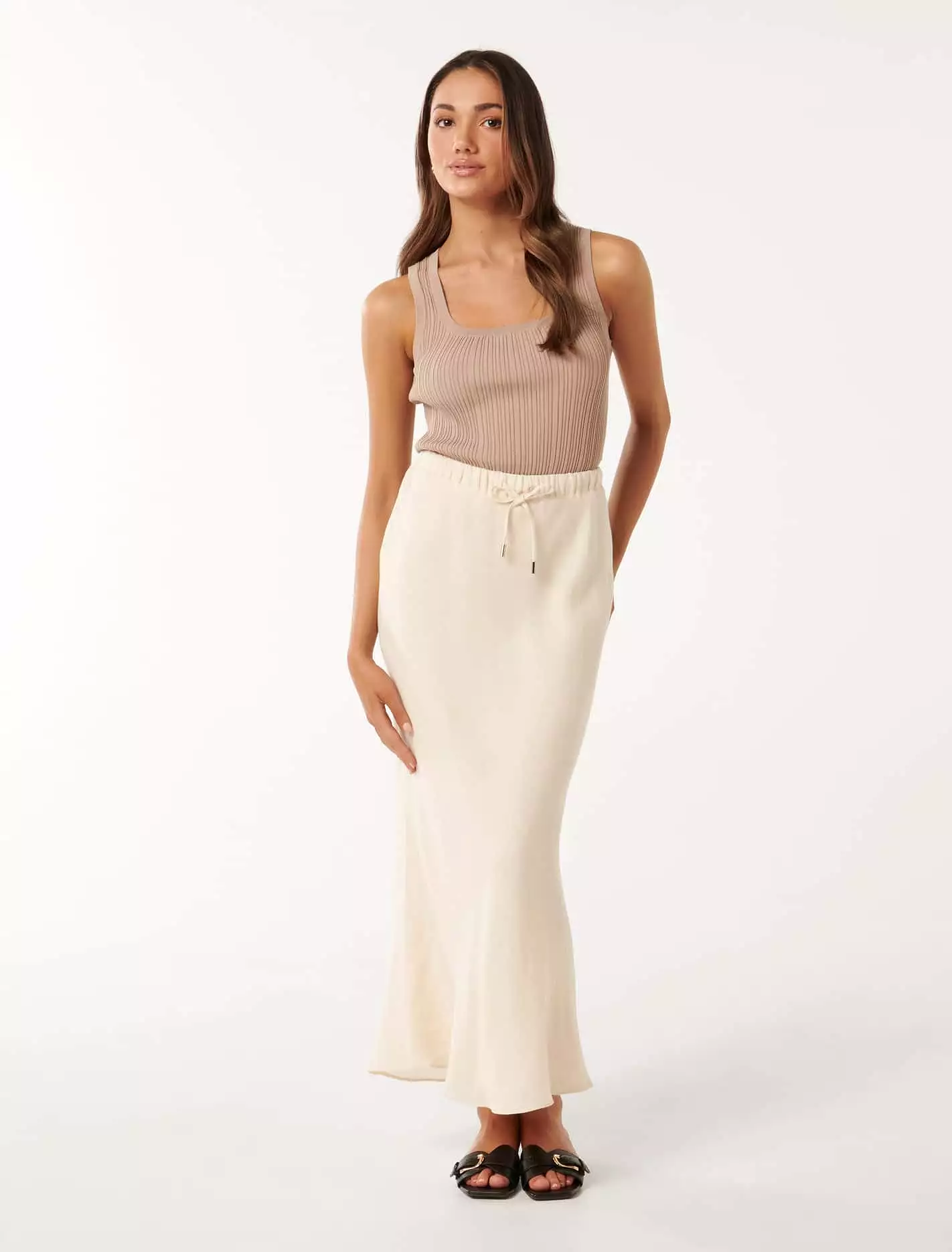 Millie Petite Linen Maxi Skirt