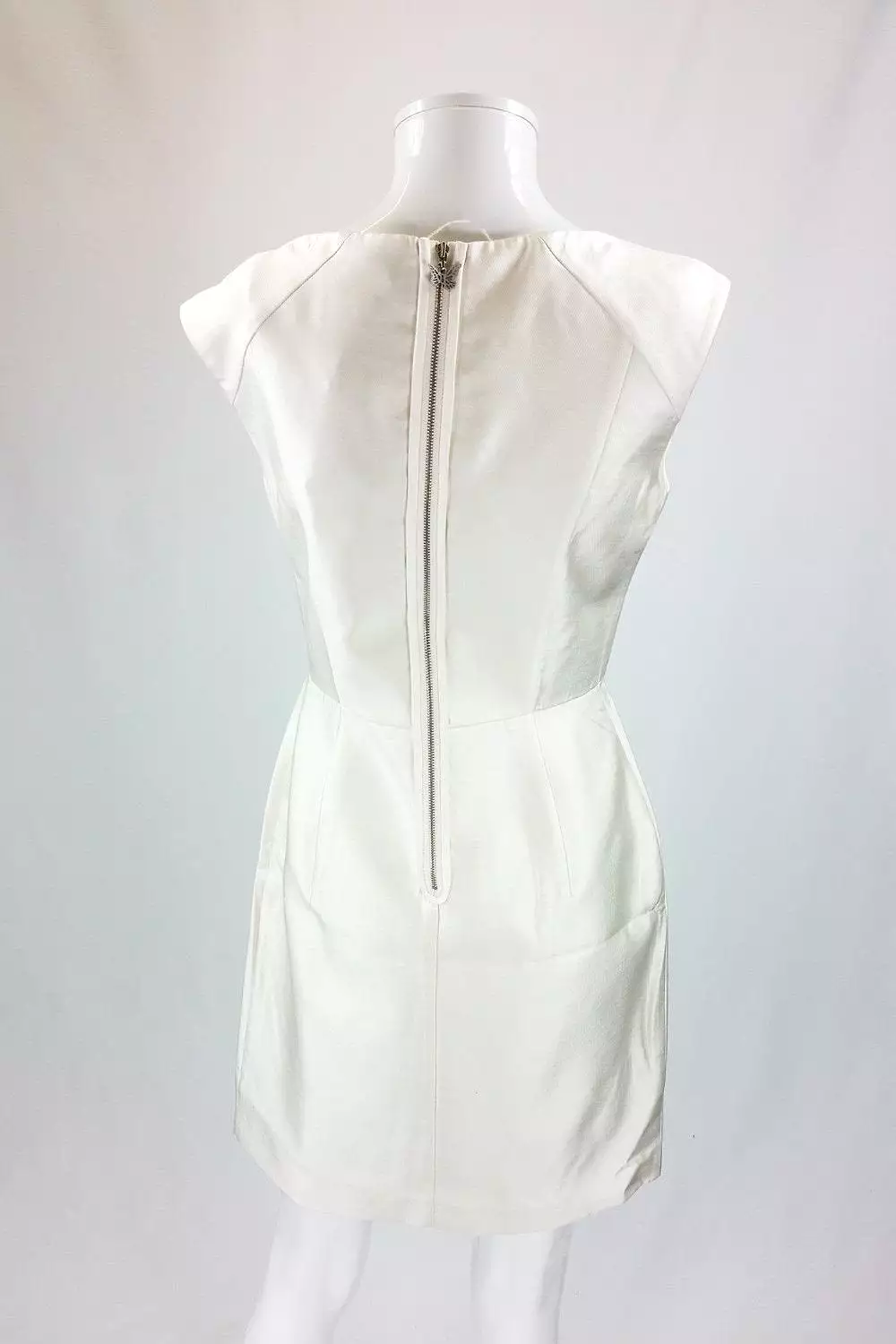 MISS SIXTY Ivory Embellished Sleeveless Shift Dress (M)