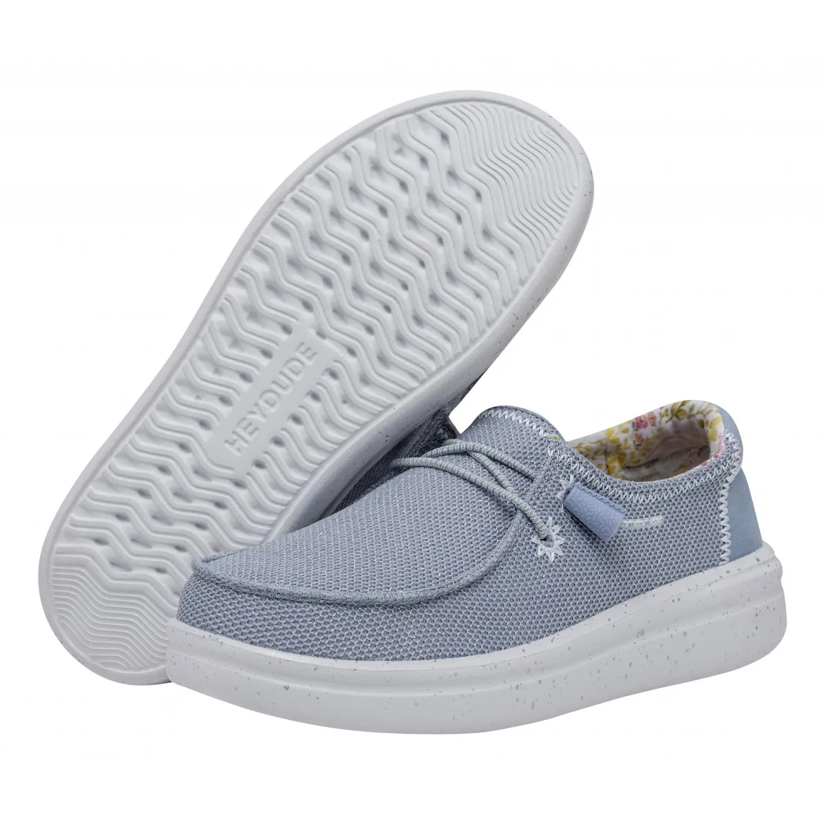 MOCASSINO HEY DUDE DONNA WENDY RISE STRETCH W LILLAC HD.40076/535