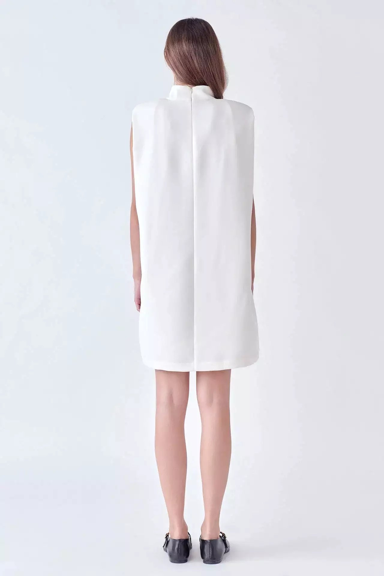 Mock Neck Shift Dress