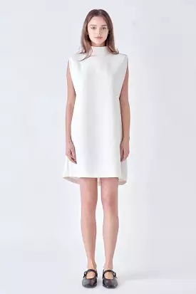 Mock Neck Shift Dress