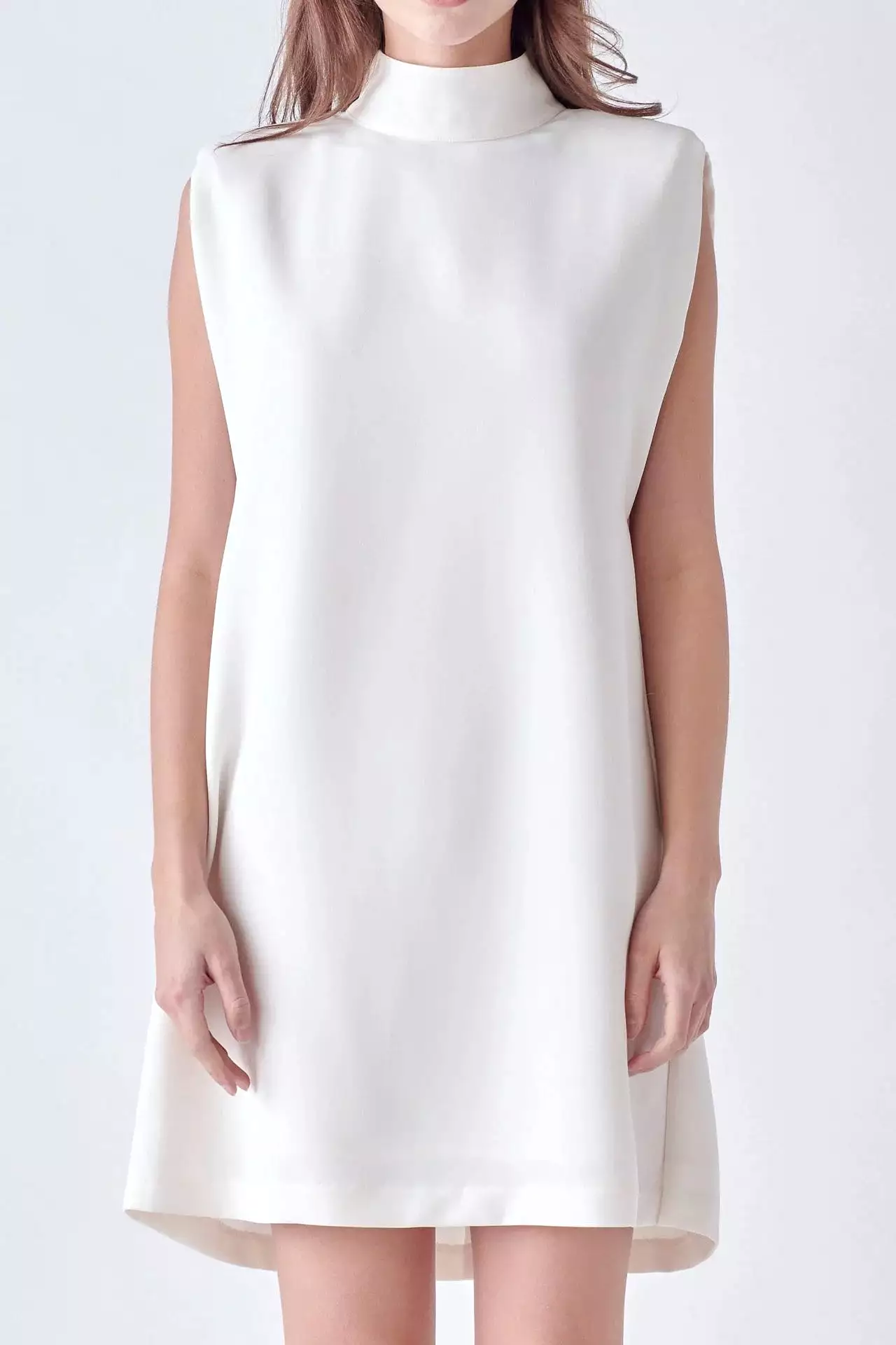 Mock Neck Shift Dress