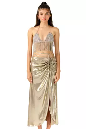 My Beachy Side - Charlotte Maxi Skirt - Bronze Shimmer