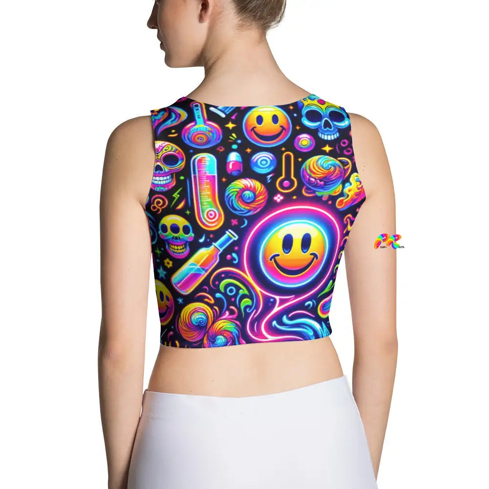 Neon Bliss Rave Crop Top