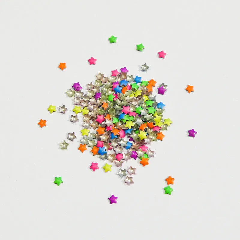 Neon Rainbow 3mm Star Studs