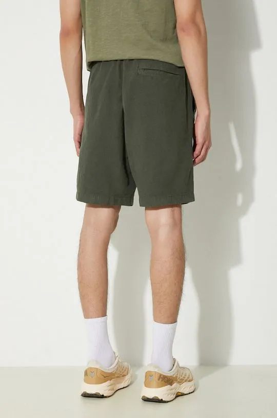 Norse Projects linen blend shorts Ezra Relaxed Cotton green color N35.0614.8022