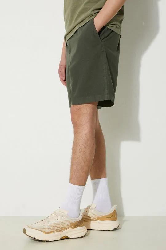 Norse Projects linen blend shorts Ezra Relaxed Cotton green color N35.0614.8022