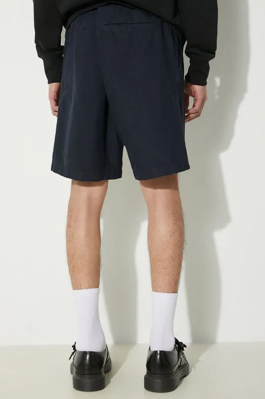 Norse Projects linen blend shorts Ezra Relaxed Cotton navy blue color N35.0614.7004