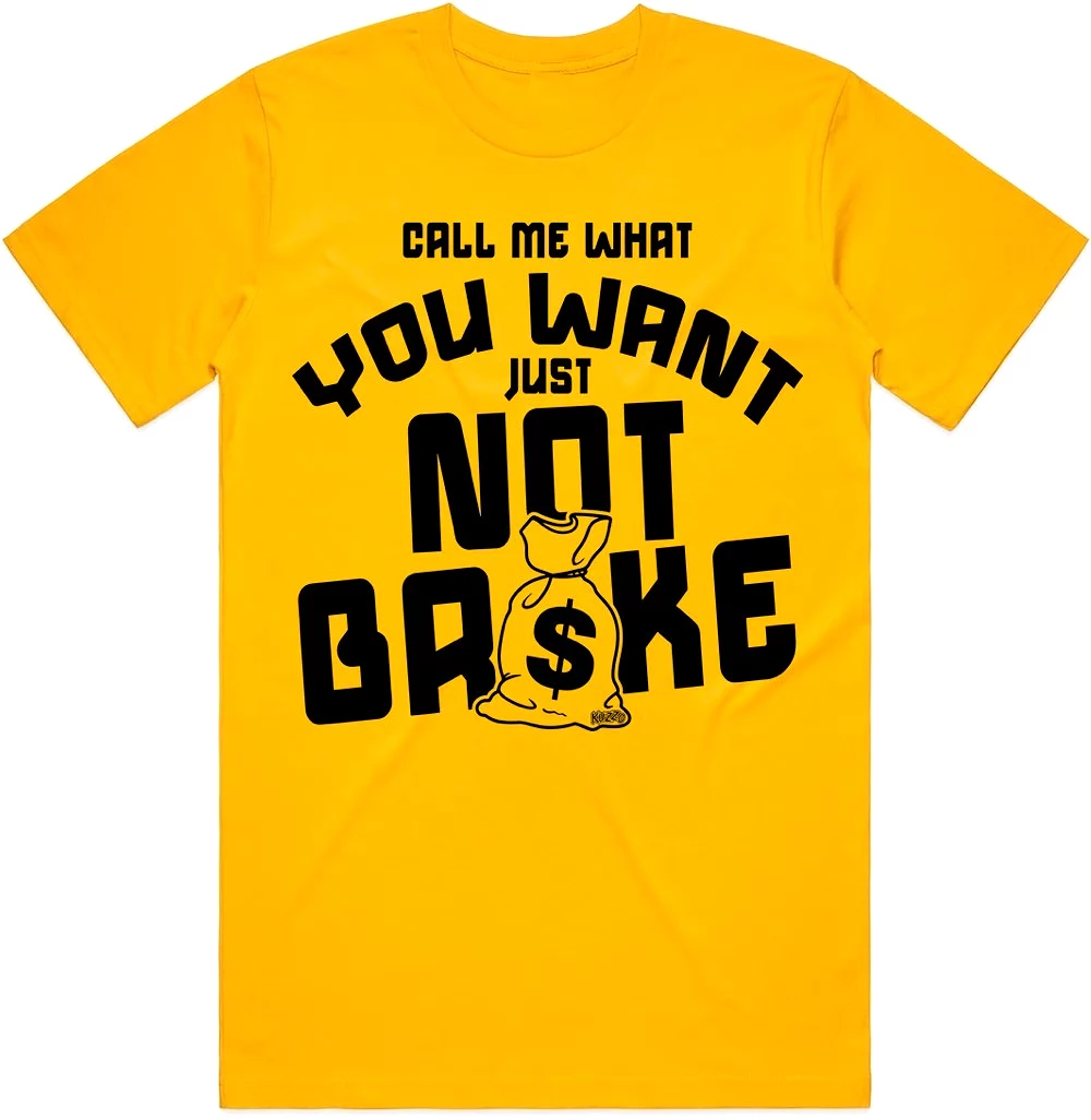 NOT BROKE : Gold Sneaker Tees Shirt (black ink)