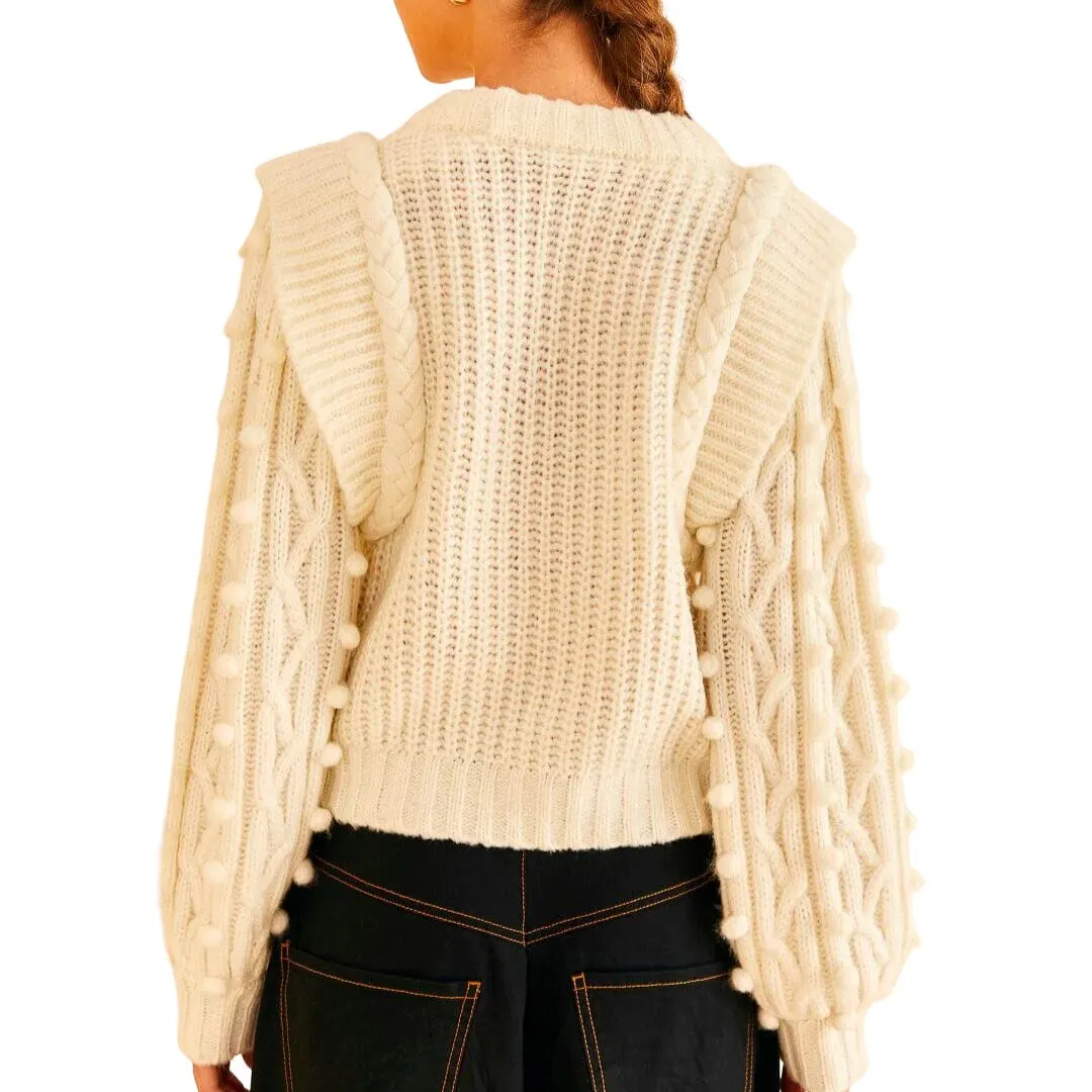 OFF WHITE BRAIDED SWEATER