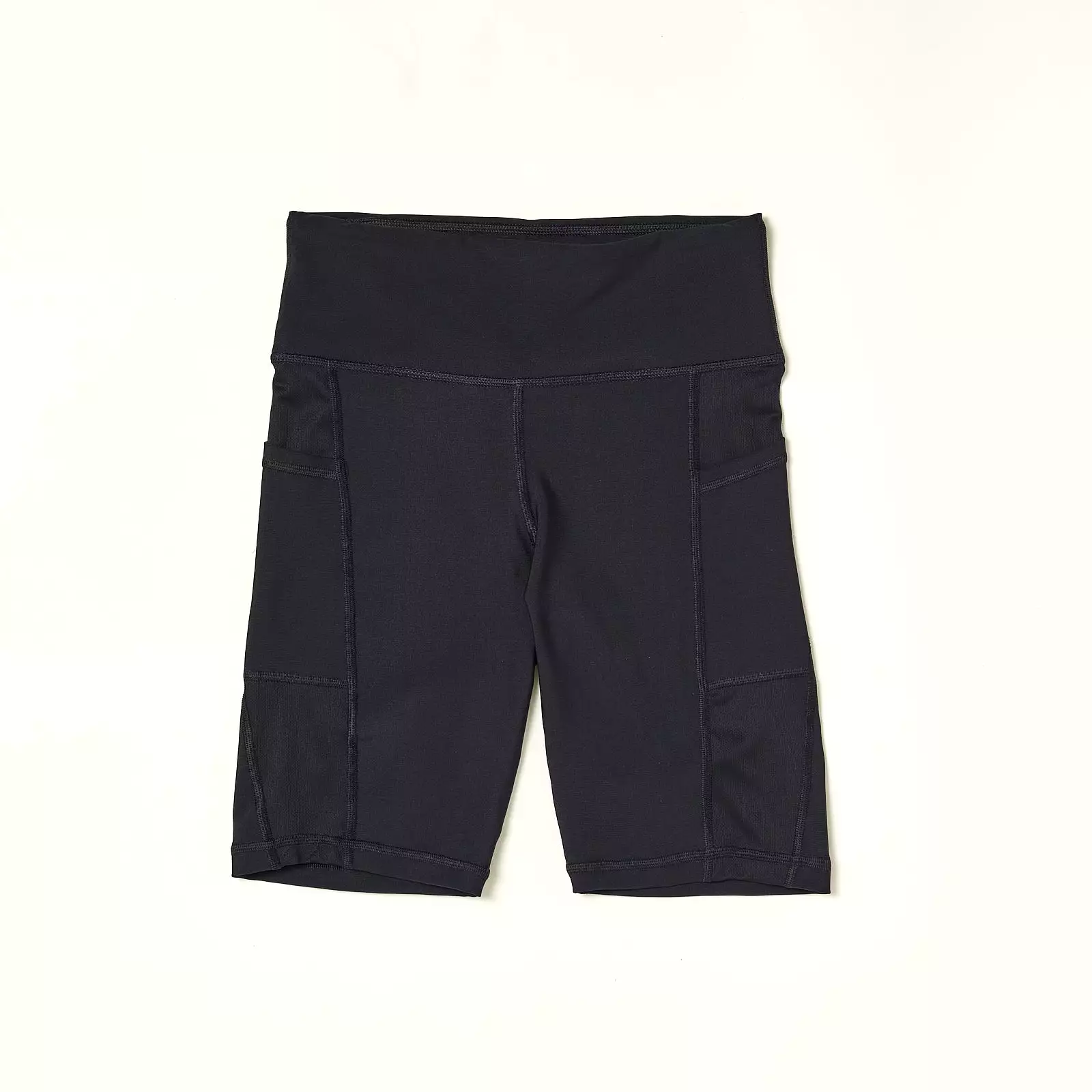 Over-Time Recycled Poly Biker Shorts in Black