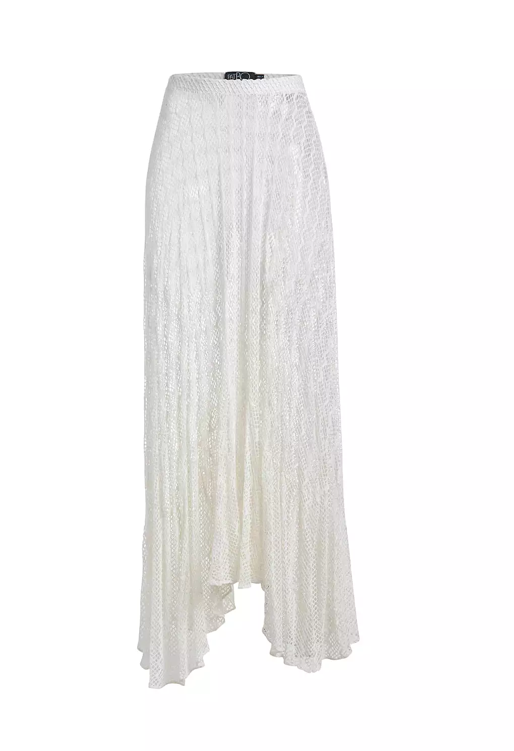 Patbo - Lace Netted Beach Skirt - White