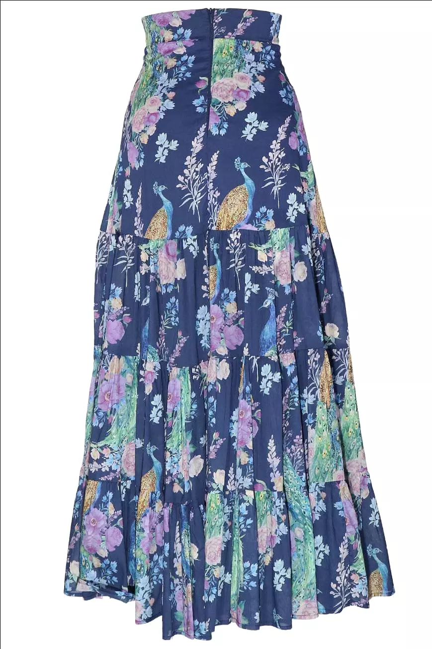 Peacocks And Palaces Maxi Skirt