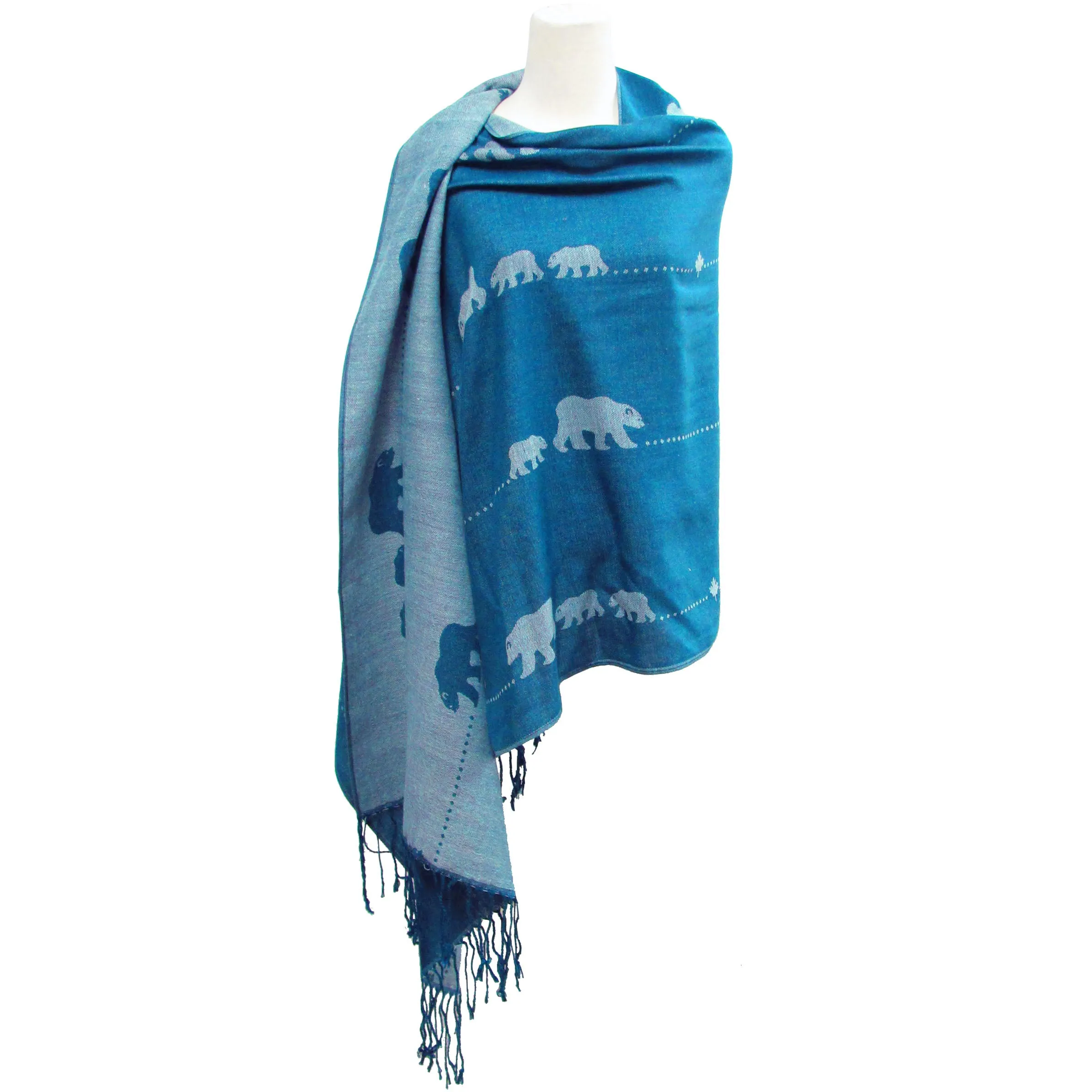 Polar Bear Reversible Shawl