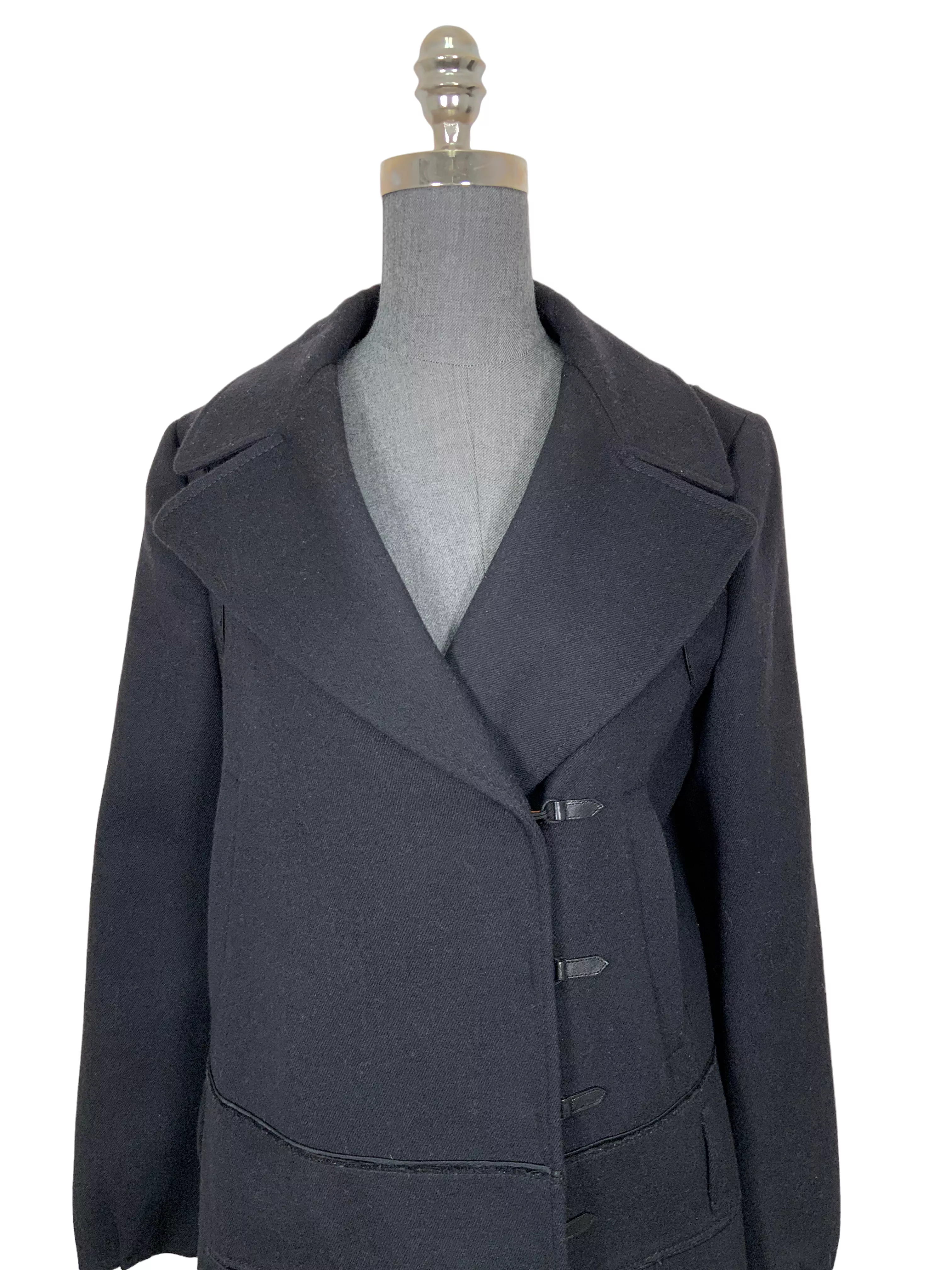 PRADA Asymmetrical Wool Jacket with Fur Pocket Size M