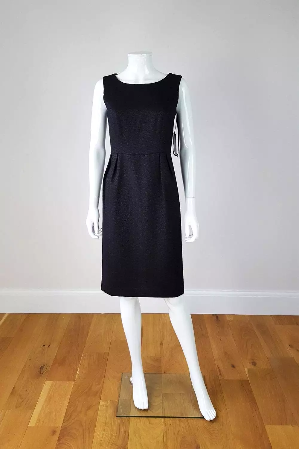 PURE COLLECTION Tulip Black Sleeveless Shift Dress (UK 8)