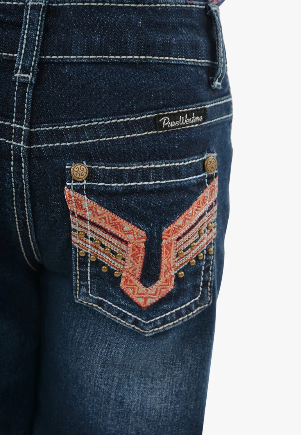 Pure Western Girls Aztec Boot Cut Jean