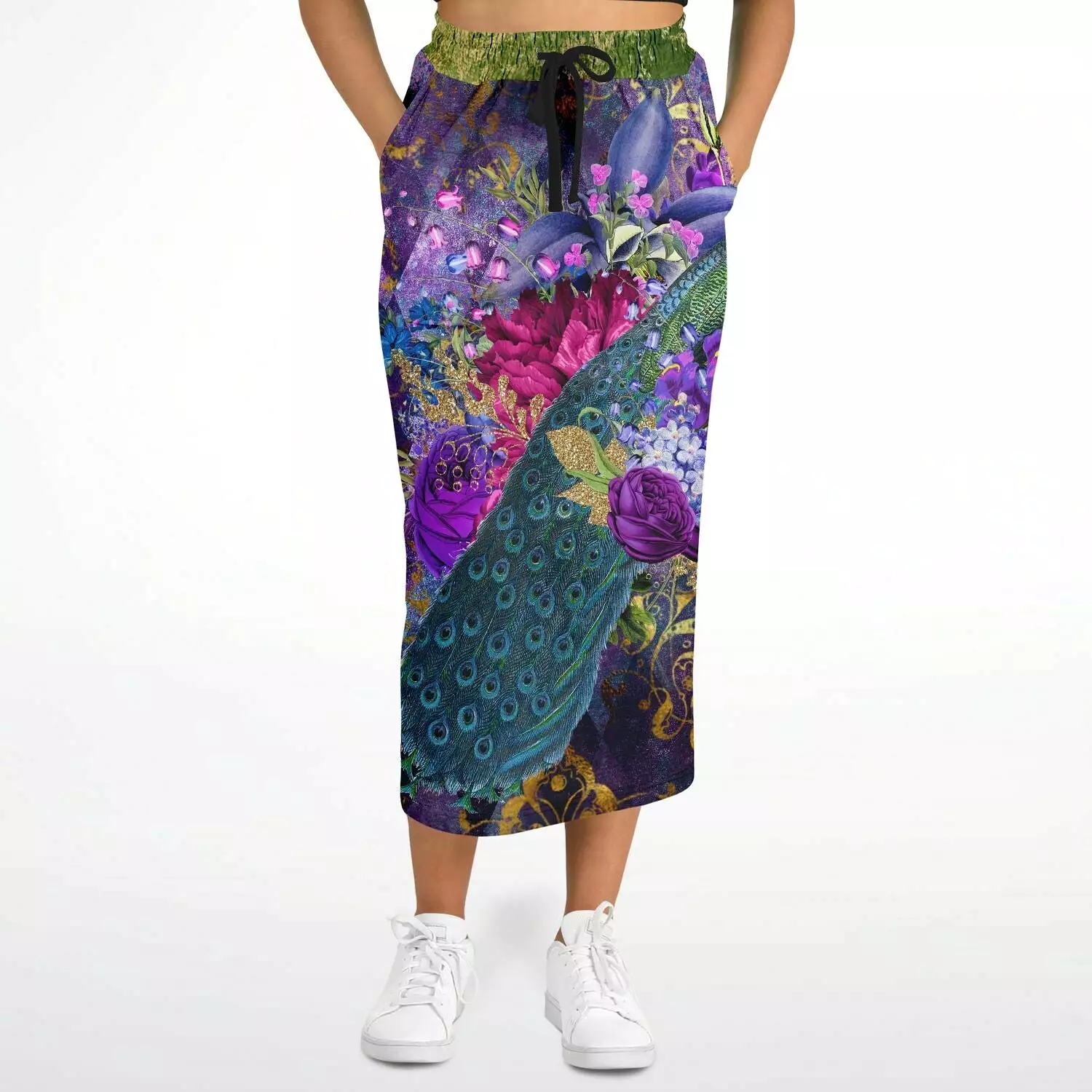 Purple Fusion Eco-Poly Long Pocket Skirt